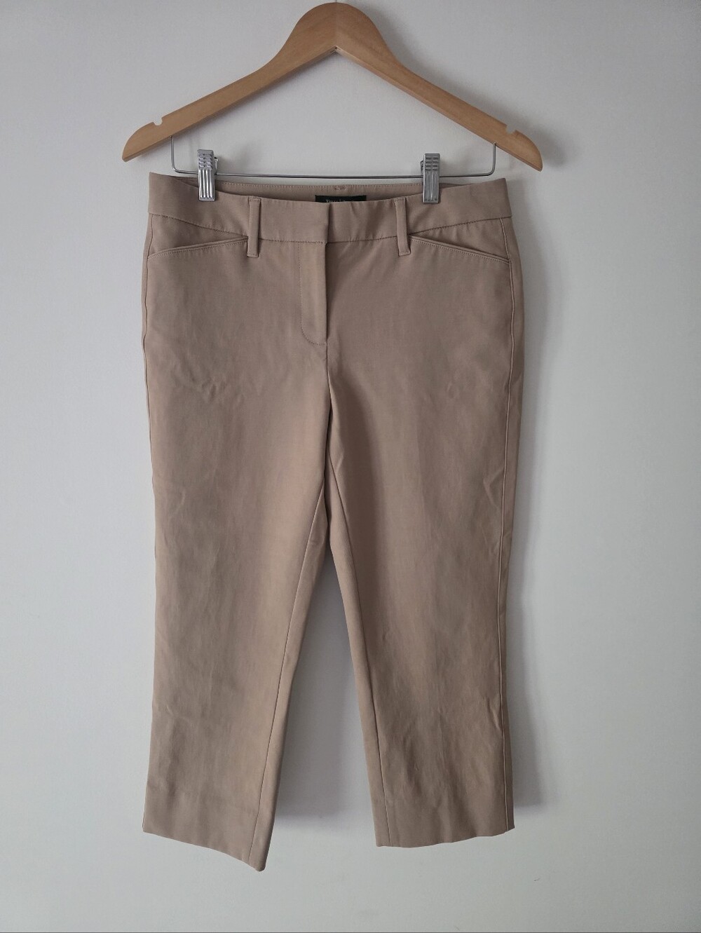 Women's Tan Cropped Dress Pants